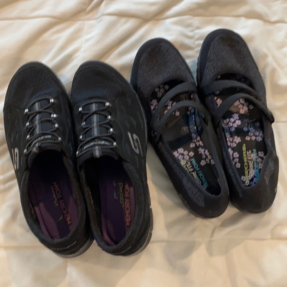 Two pairs of sketcher shoes